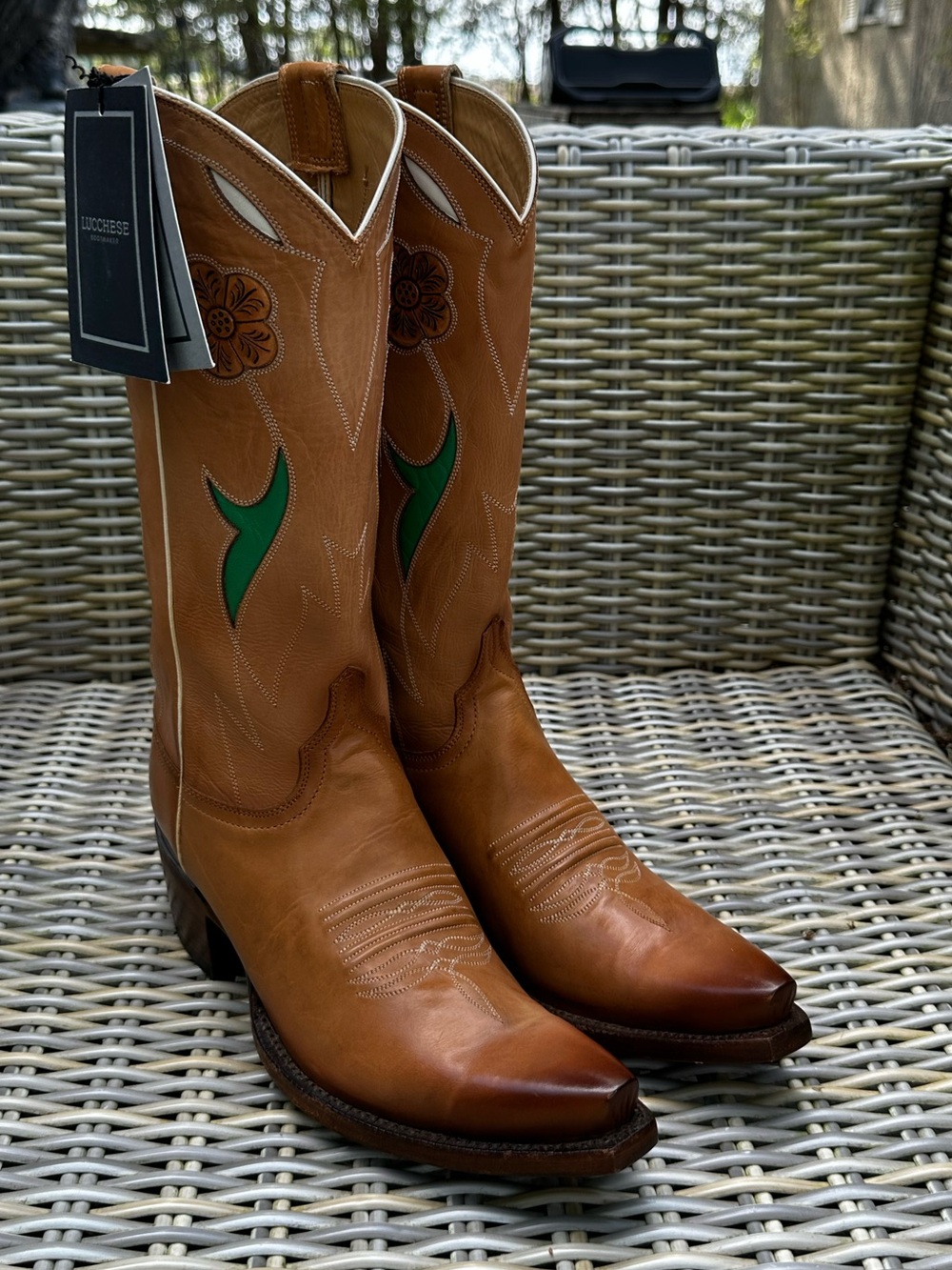 NWT Lucchese x Ralph Lauren Polo Western Boots 10 Cowboy Cowgirl Tobacco USA - Picture 13 of 13